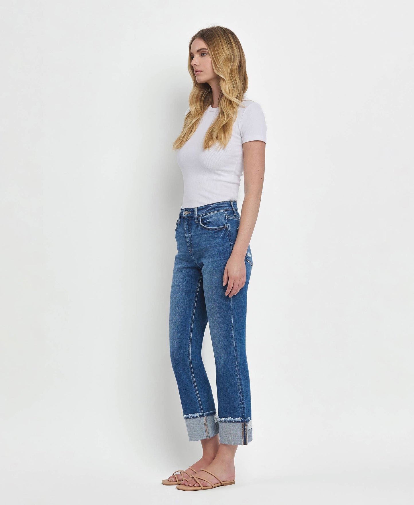 Vervet High High Rise Straight Cuffed