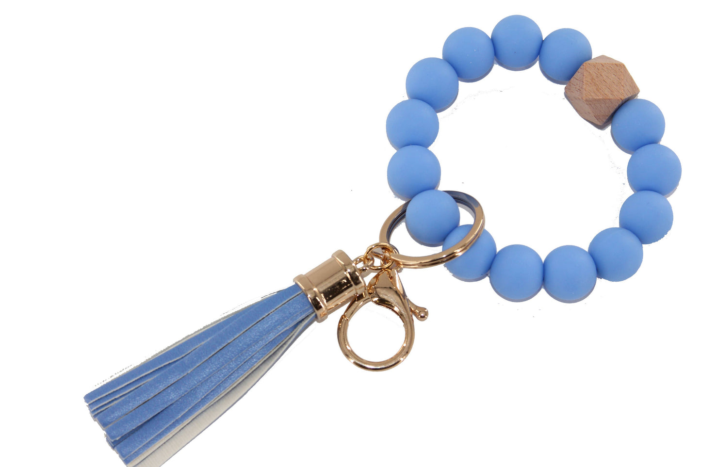Silicone Beaded Keyring Bracelet