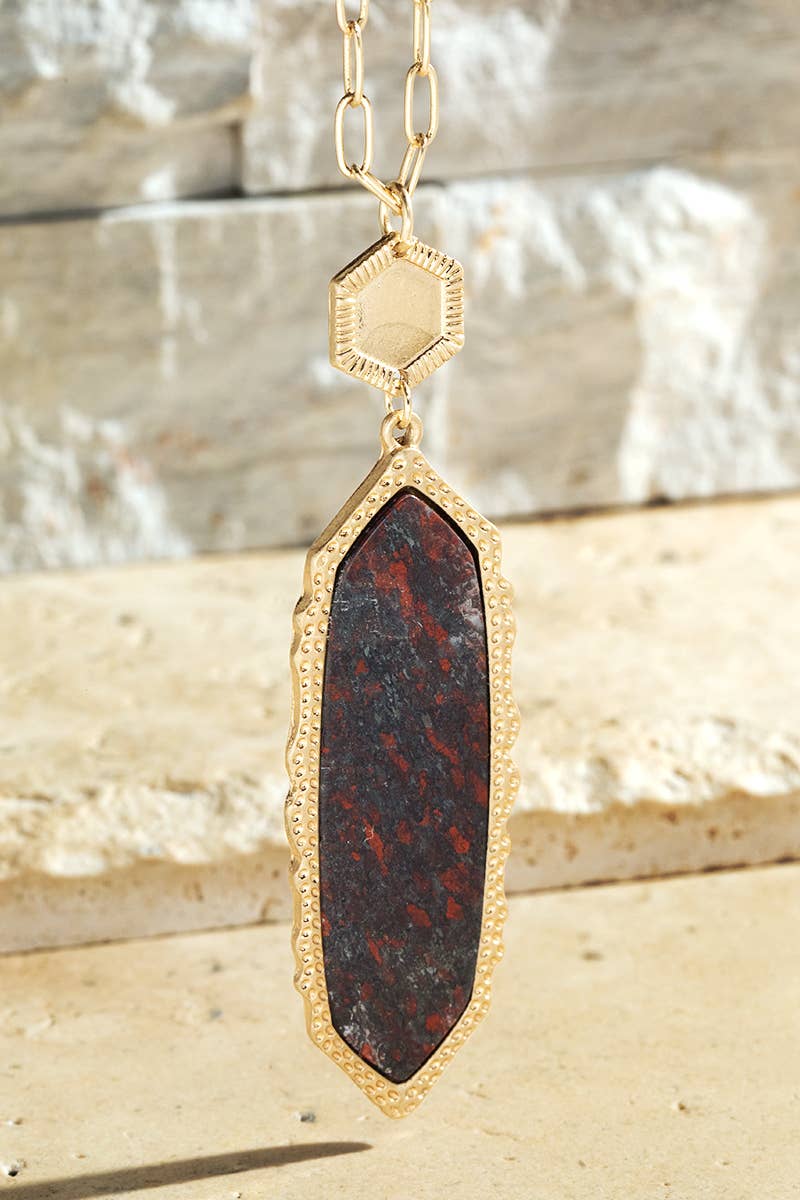 Natural Stone Pendant Necklace