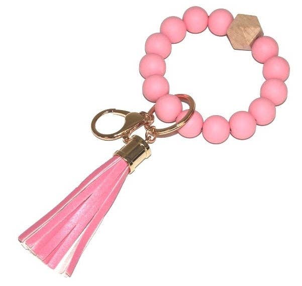Silicone Beaded Keyring Bracelet