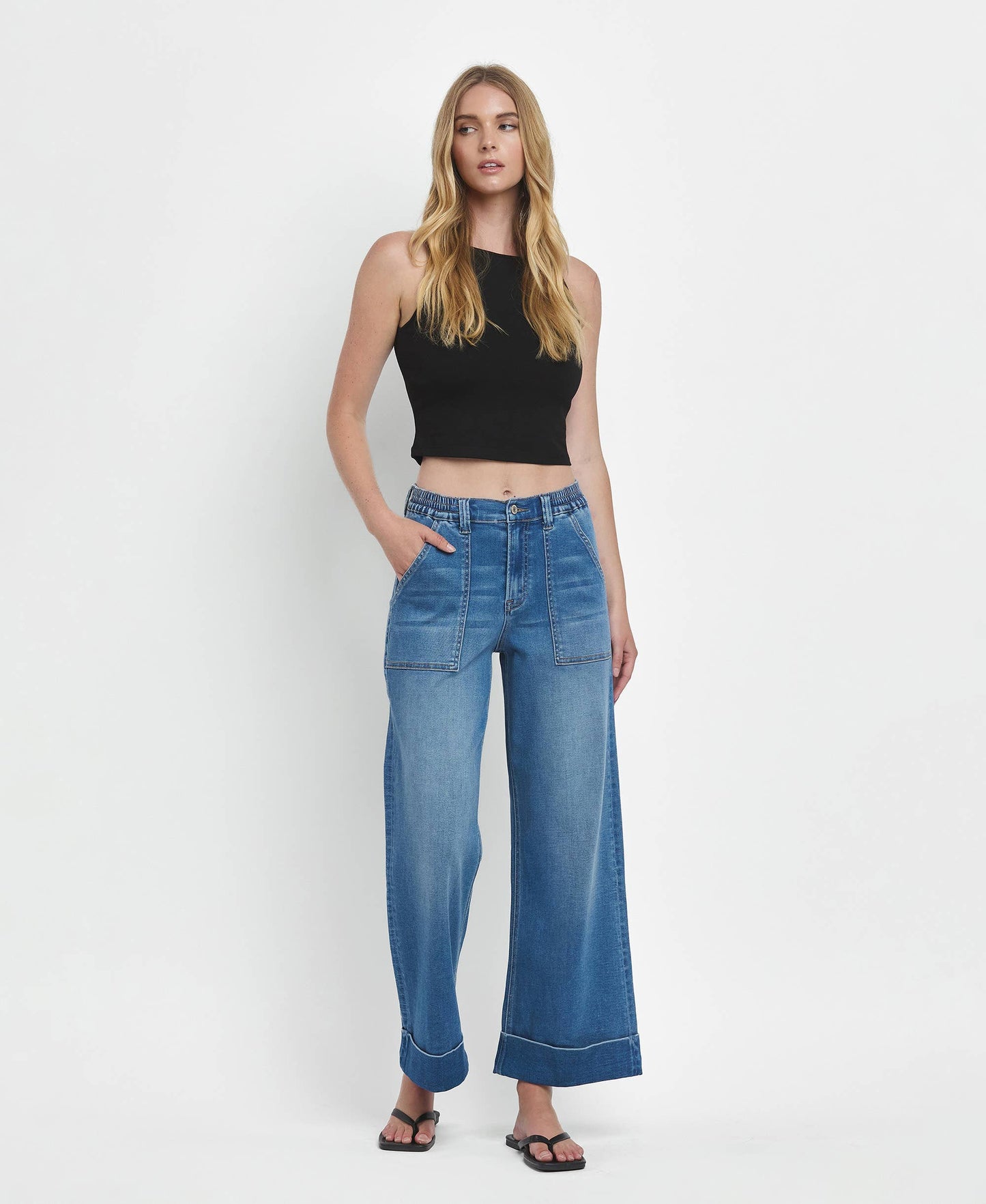 Vervet Baggy Cuffed Wide Leg