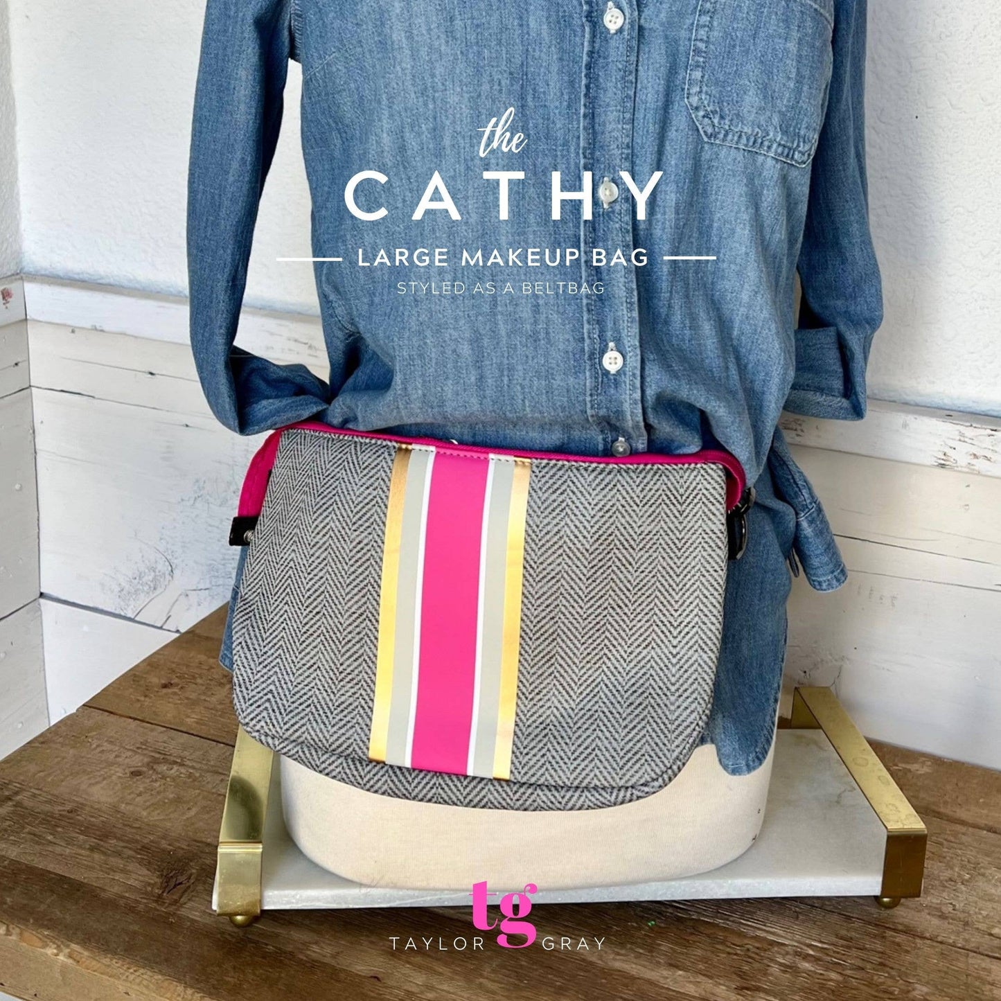 The Cathy Neoprene Large Makeup Bag