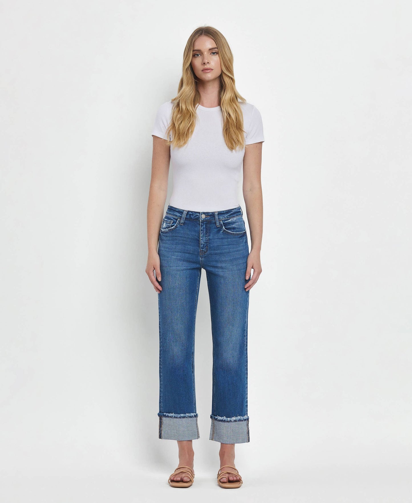 Vervet High High Rise Straight Cuffed