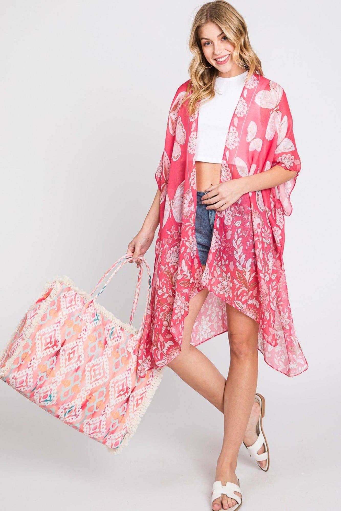 Stella Boho Pattern Fringe Tote
