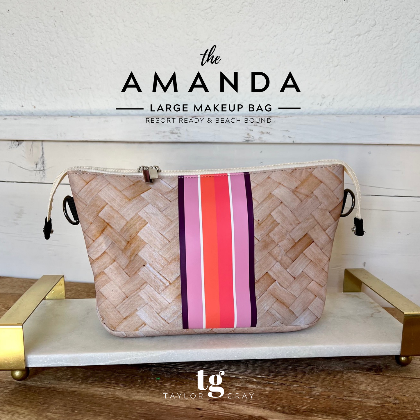 The Amanda Neoprene Large Makeup Bag m