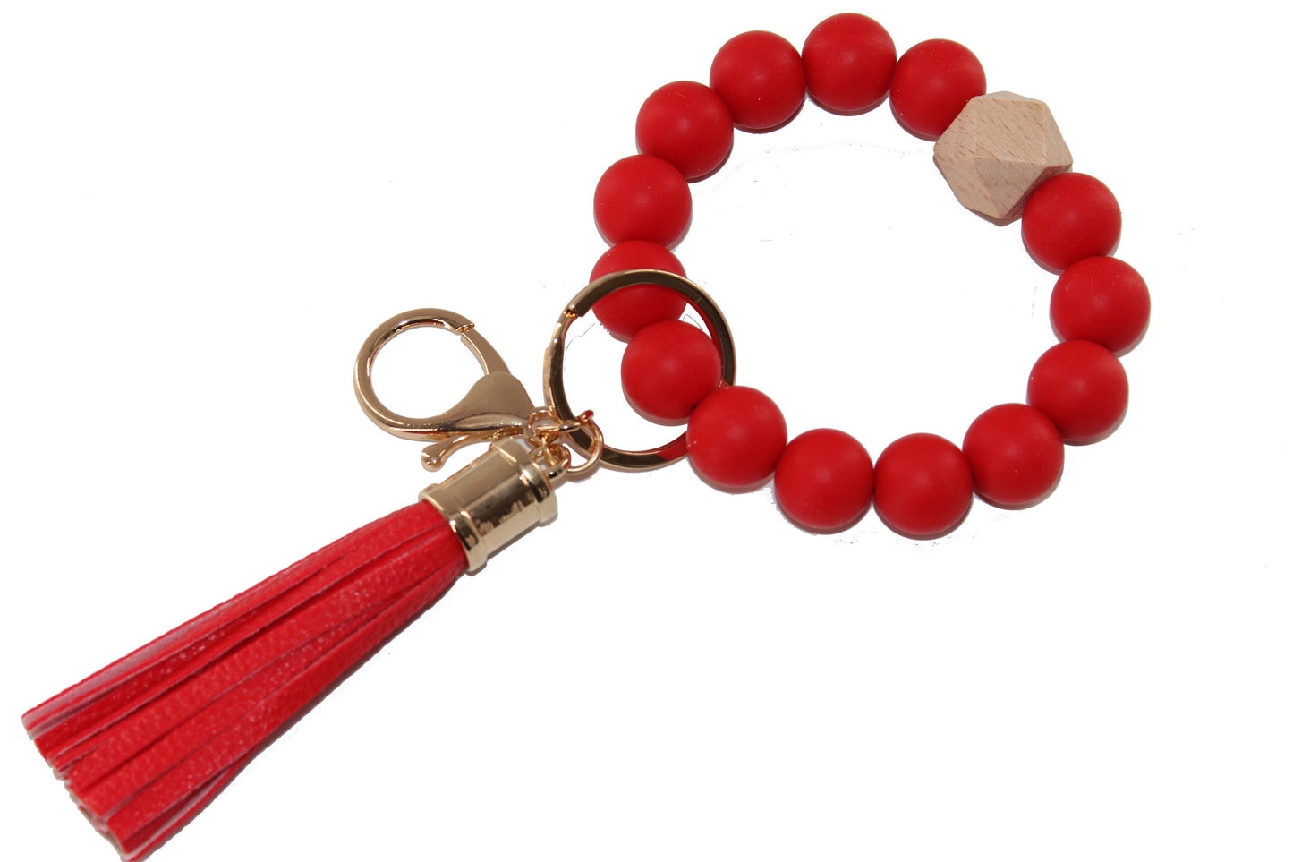Silicone Beaded Keyring Bracelet