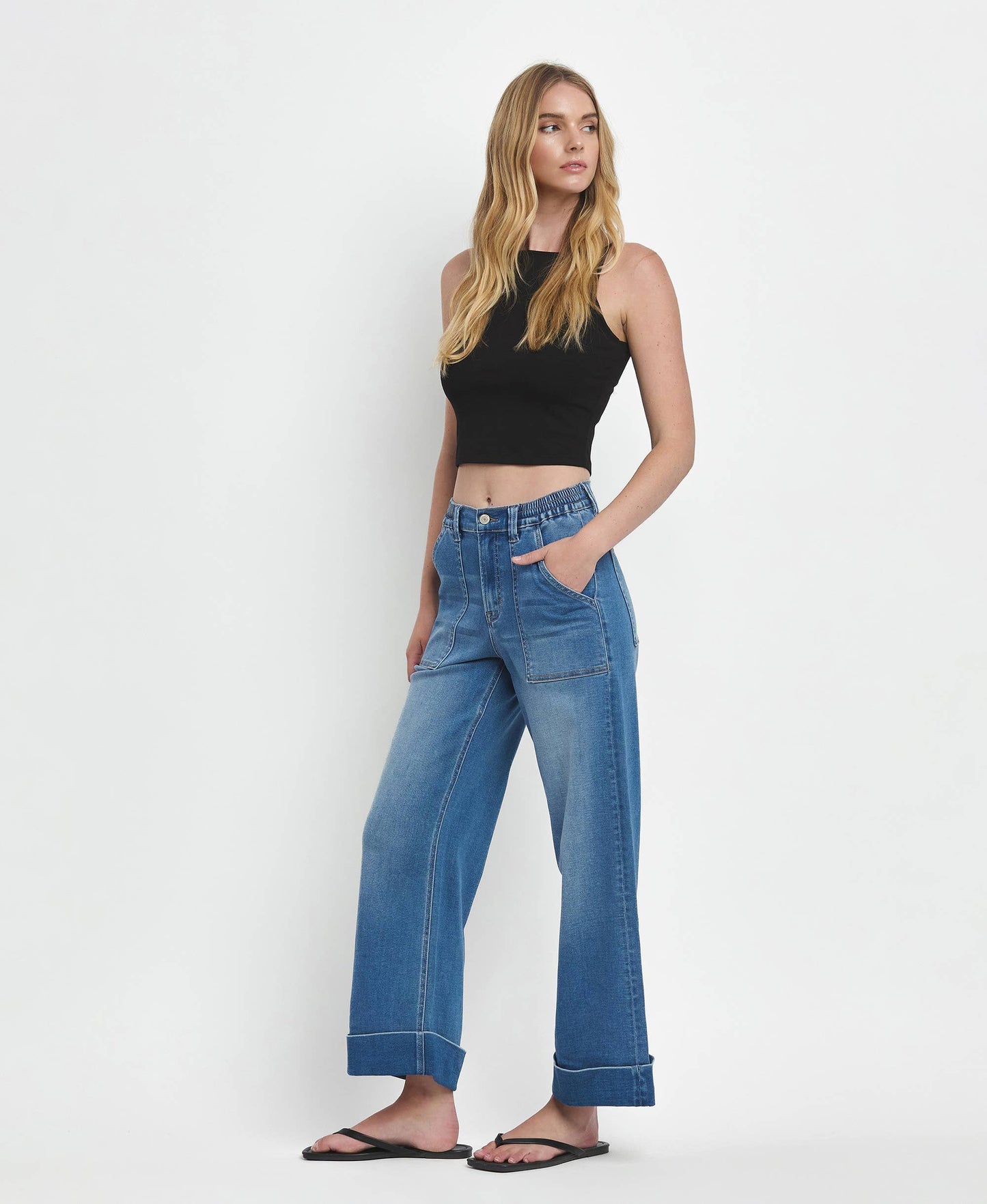 Vervet Baggy Cuffed Wide Leg