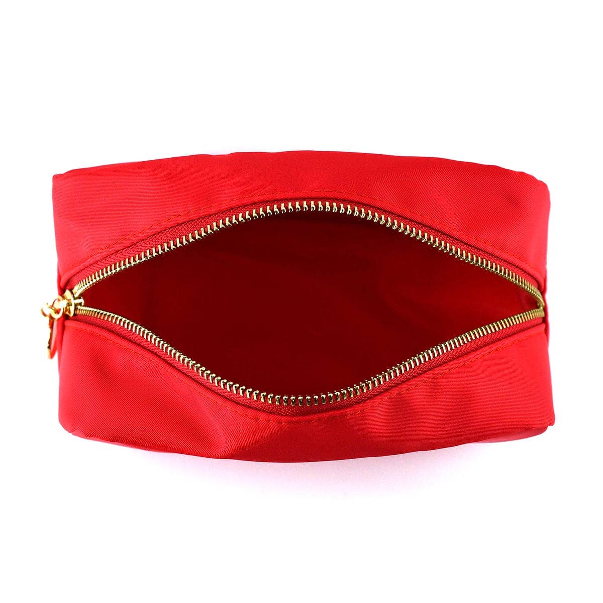Emma Round Zippered Nylon Cosmetic Pouch Bag
