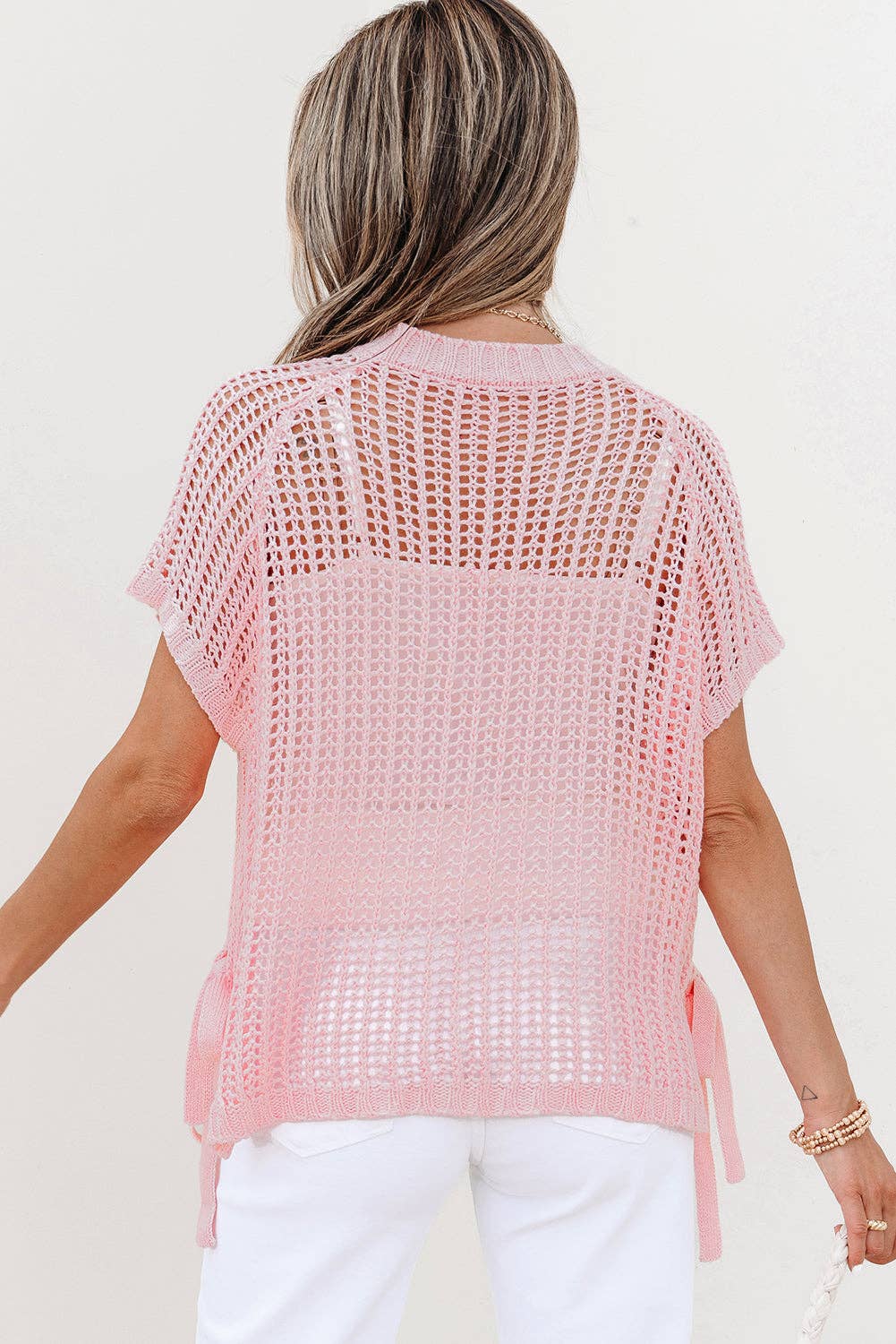 Crochet Side-Tied Sweater