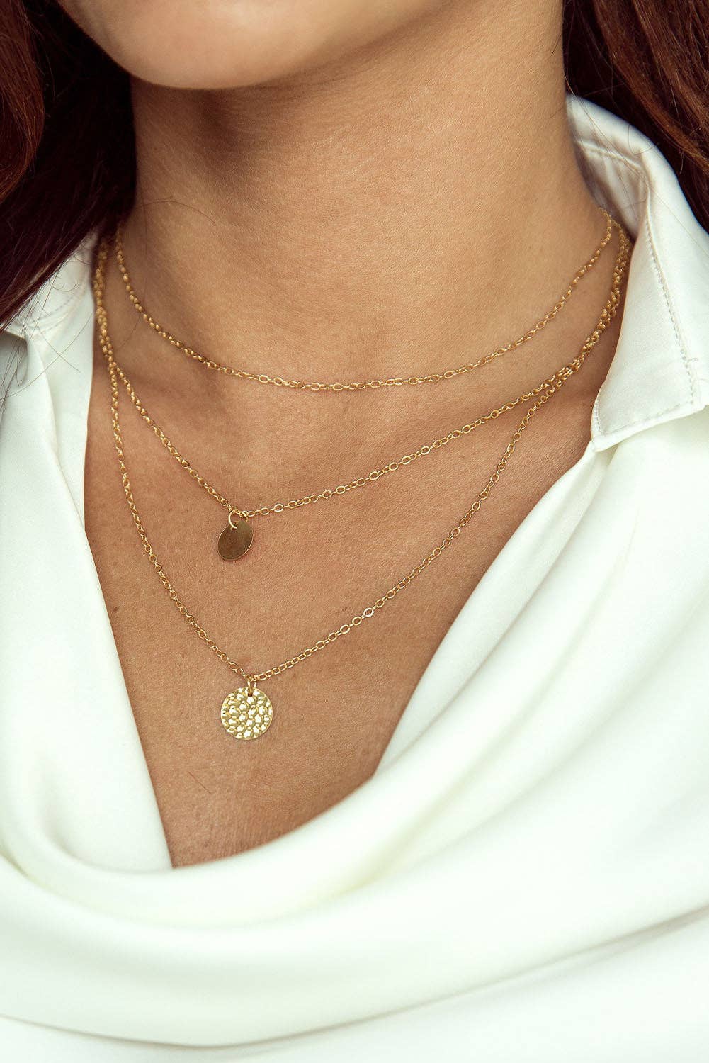 Multi-layered Round Pendant Necklace