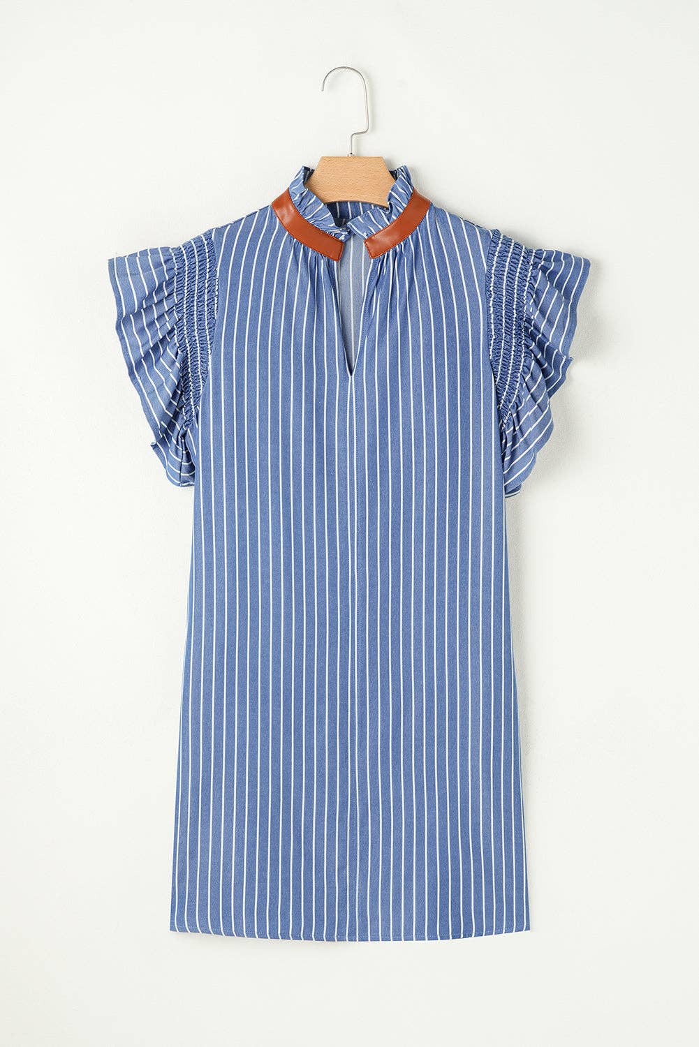 Leah Stripe Ruffle Sleeve Dress