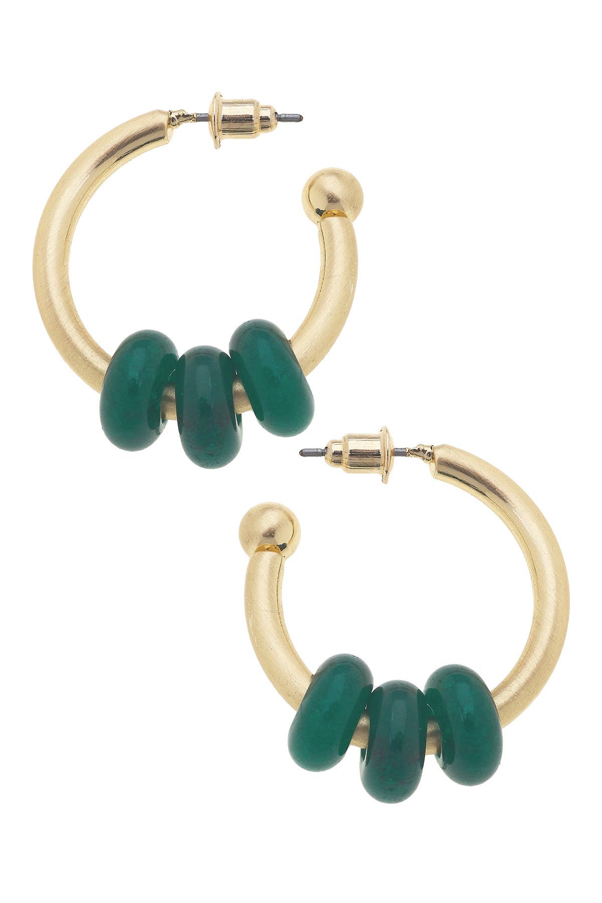 Olivia Gemstone Hoop Earrings