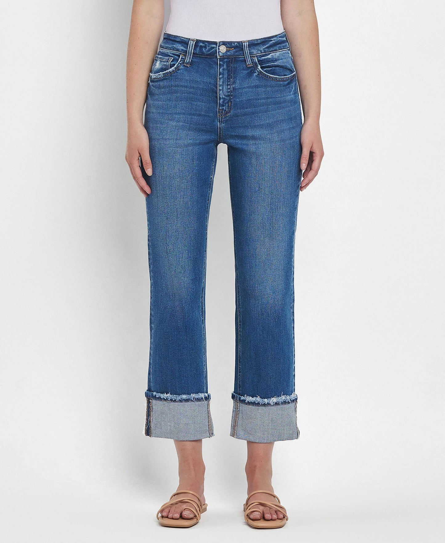 Vervet High High Rise Straight Cuffed