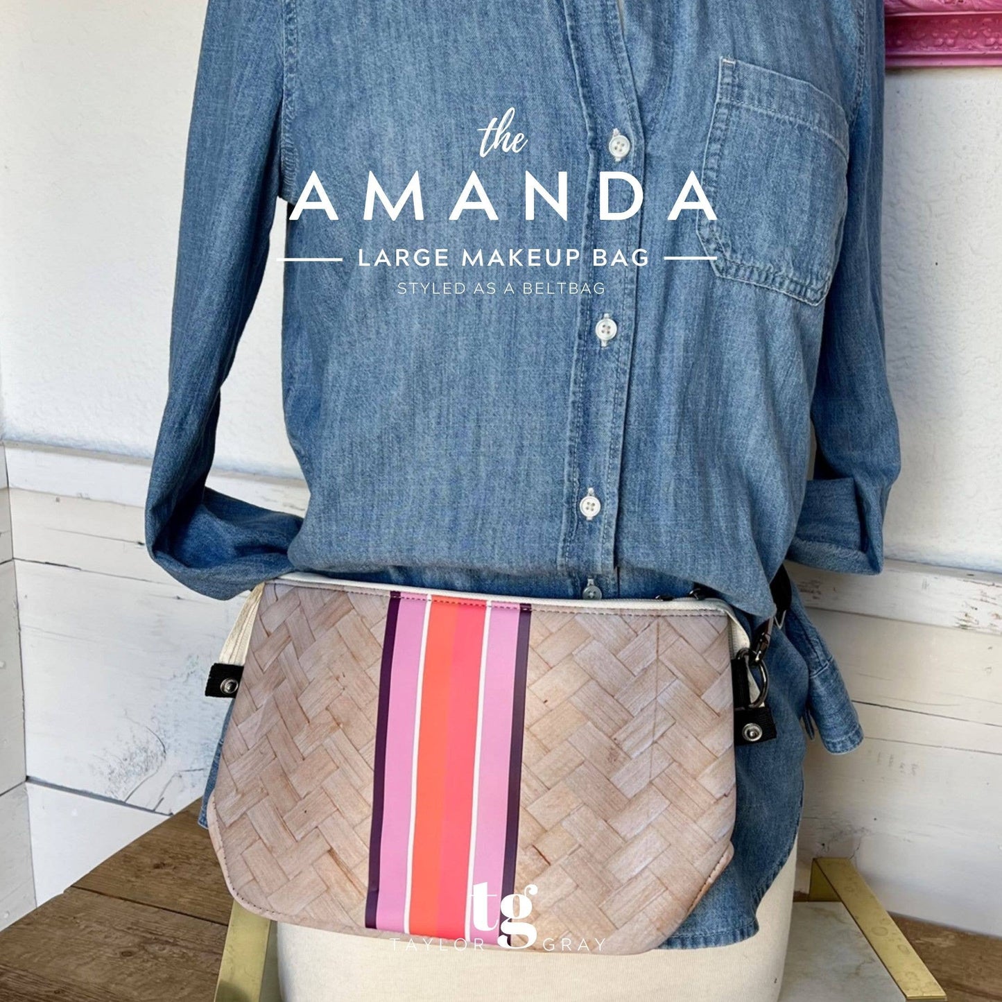 The Amanda Neoprene Large Makeup Bag m
