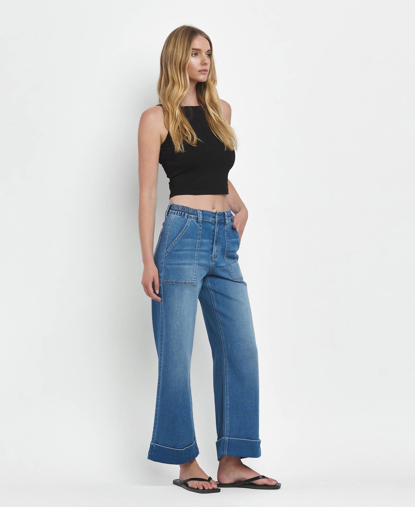 Vervet Baggy Cuffed Wide Leg