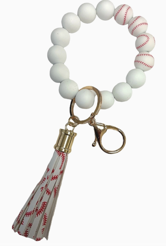 Silicone Beaded Keyring Bracelet