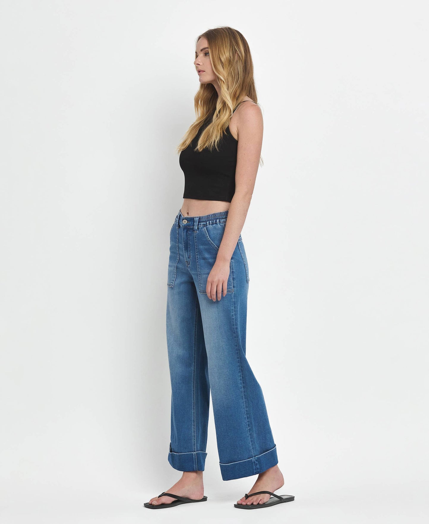 Vervet Baggy Cuffed Wide Leg