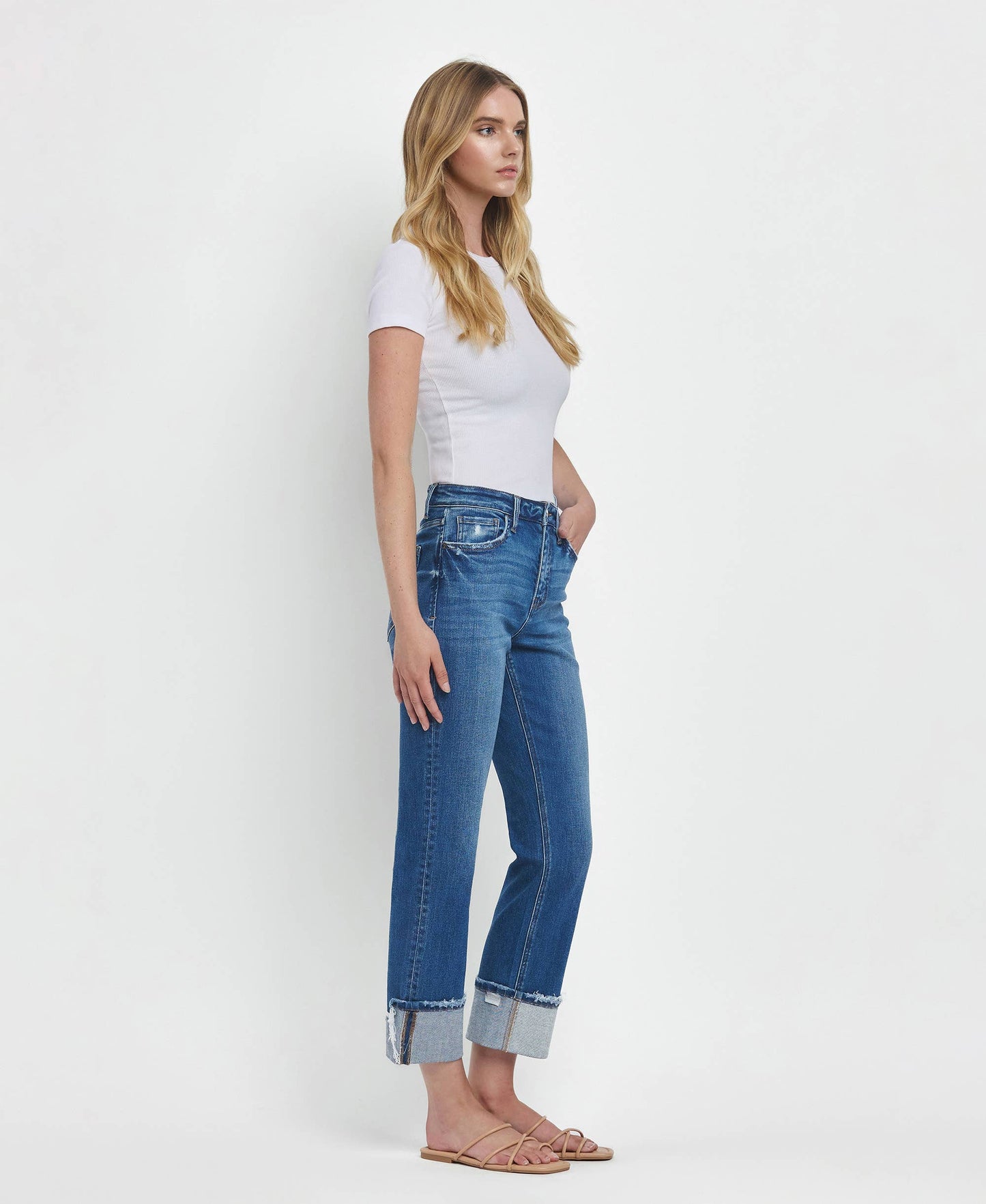 Vervet High High Rise Straight Cuffed