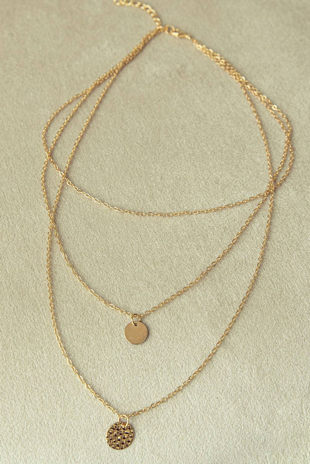 Multi-layered Round Pendant Necklace