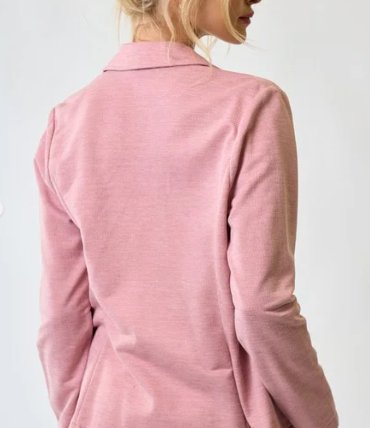 Blush Knit Blazer