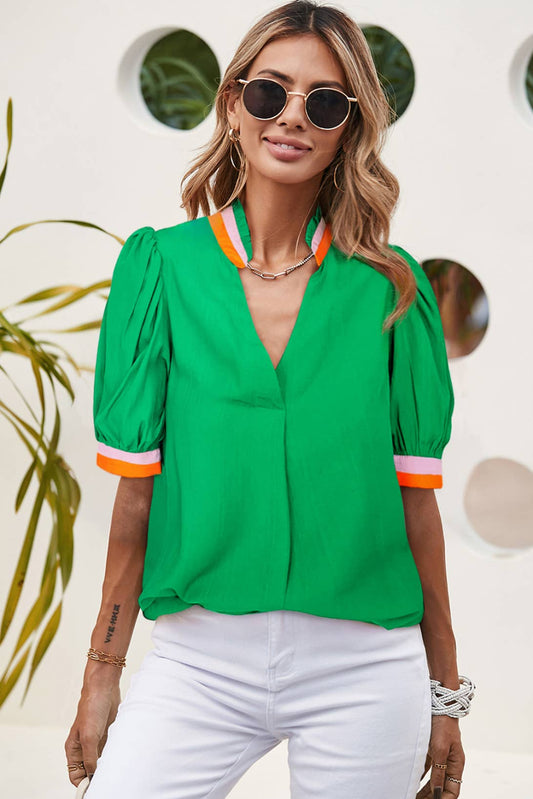 Kelly Green V-Neck