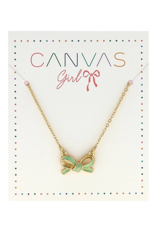 Girls Bow Necklace
