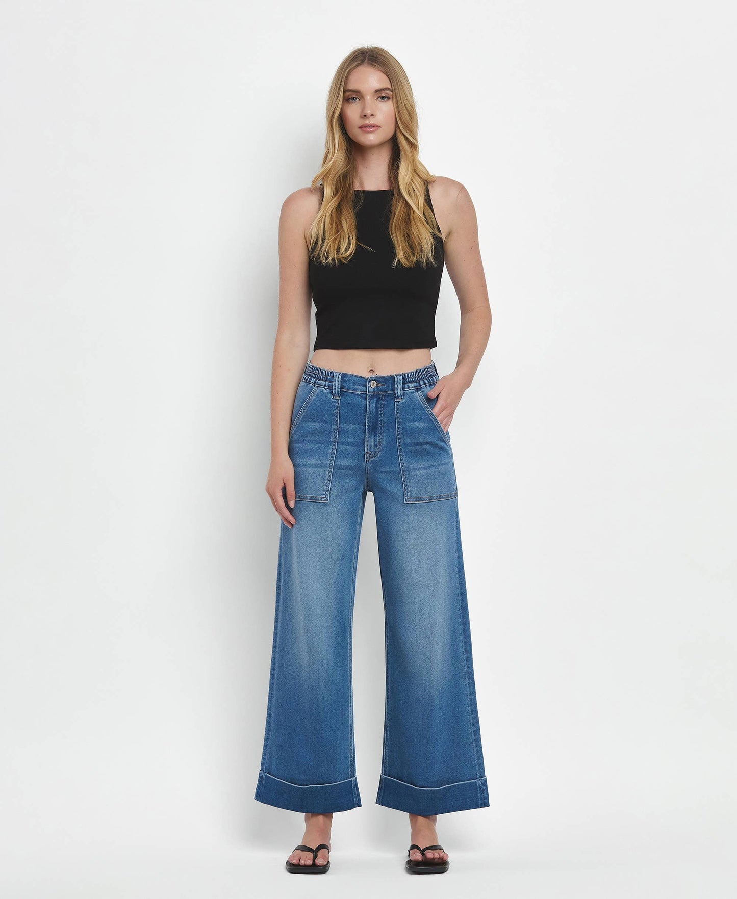 Vervet Baggy Cuffed Wide Leg