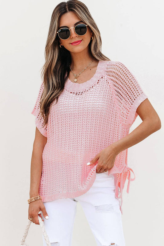 Crochet Side-Tied Sweater