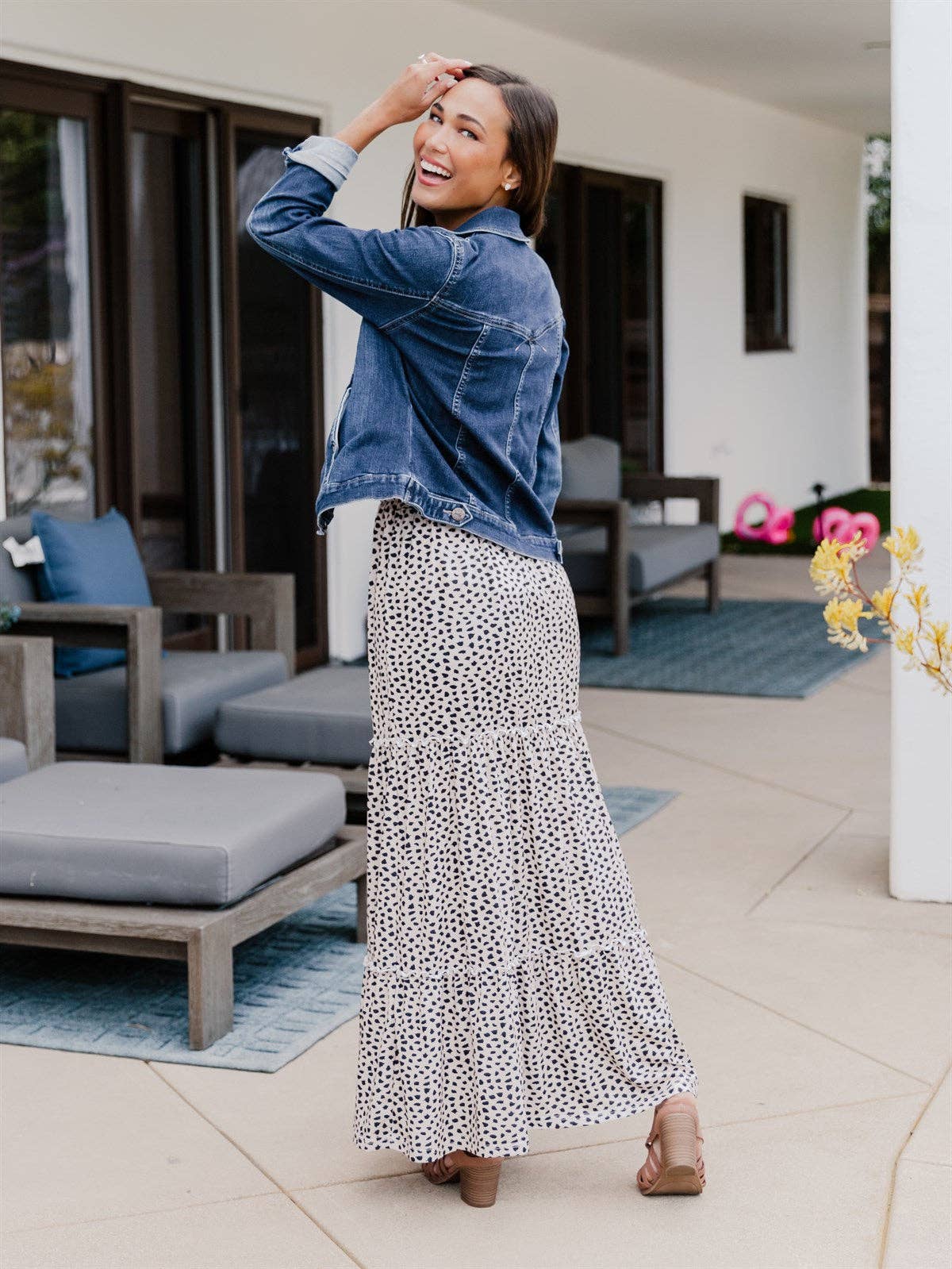 Kendall Floral Tiered Maxi Skirt