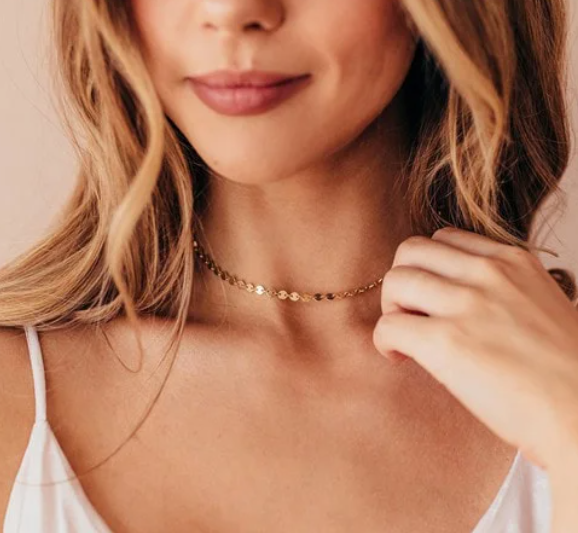 Disc choker necklace top