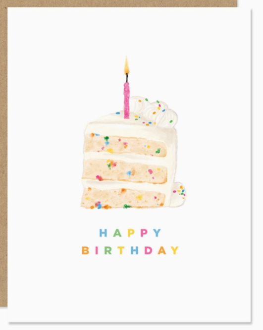 confetti cake birthday card