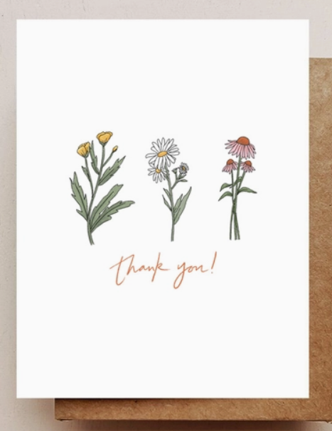 flower thank you card