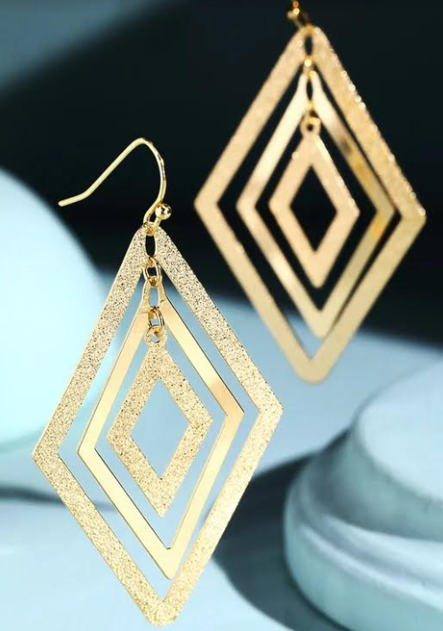 Two Tone Diamond Earrings