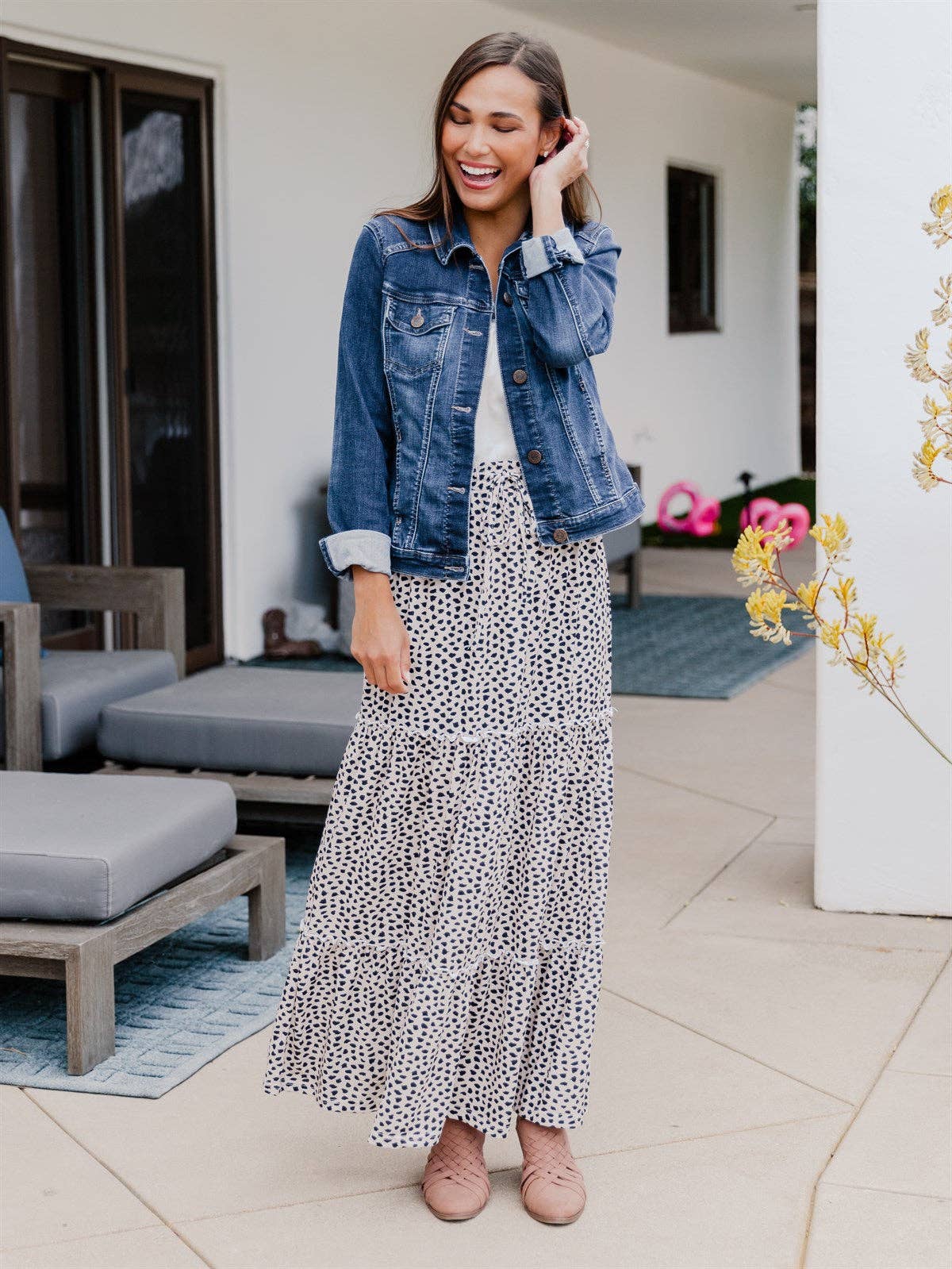 Kendall Floral Tiered Maxi Skirt