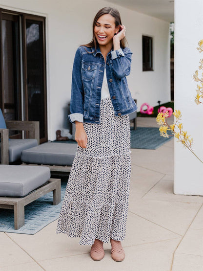 Kendall Floral Tiered Maxi Skirt