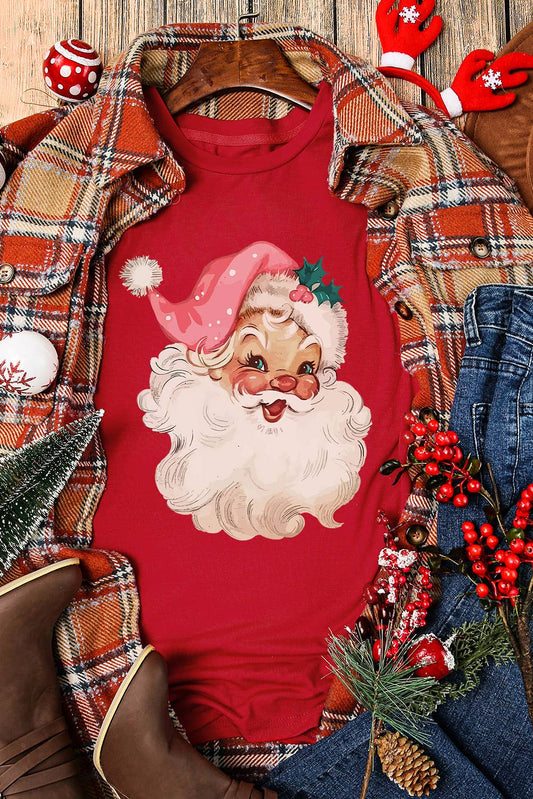 Santa Claus Crew Neck T Shirt