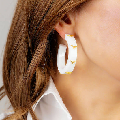 Texas Longhorns Hoop Earrings