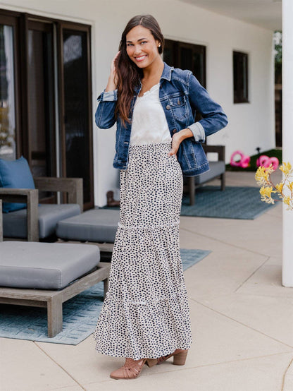 Kendall Floral Tiered Maxi Skirt