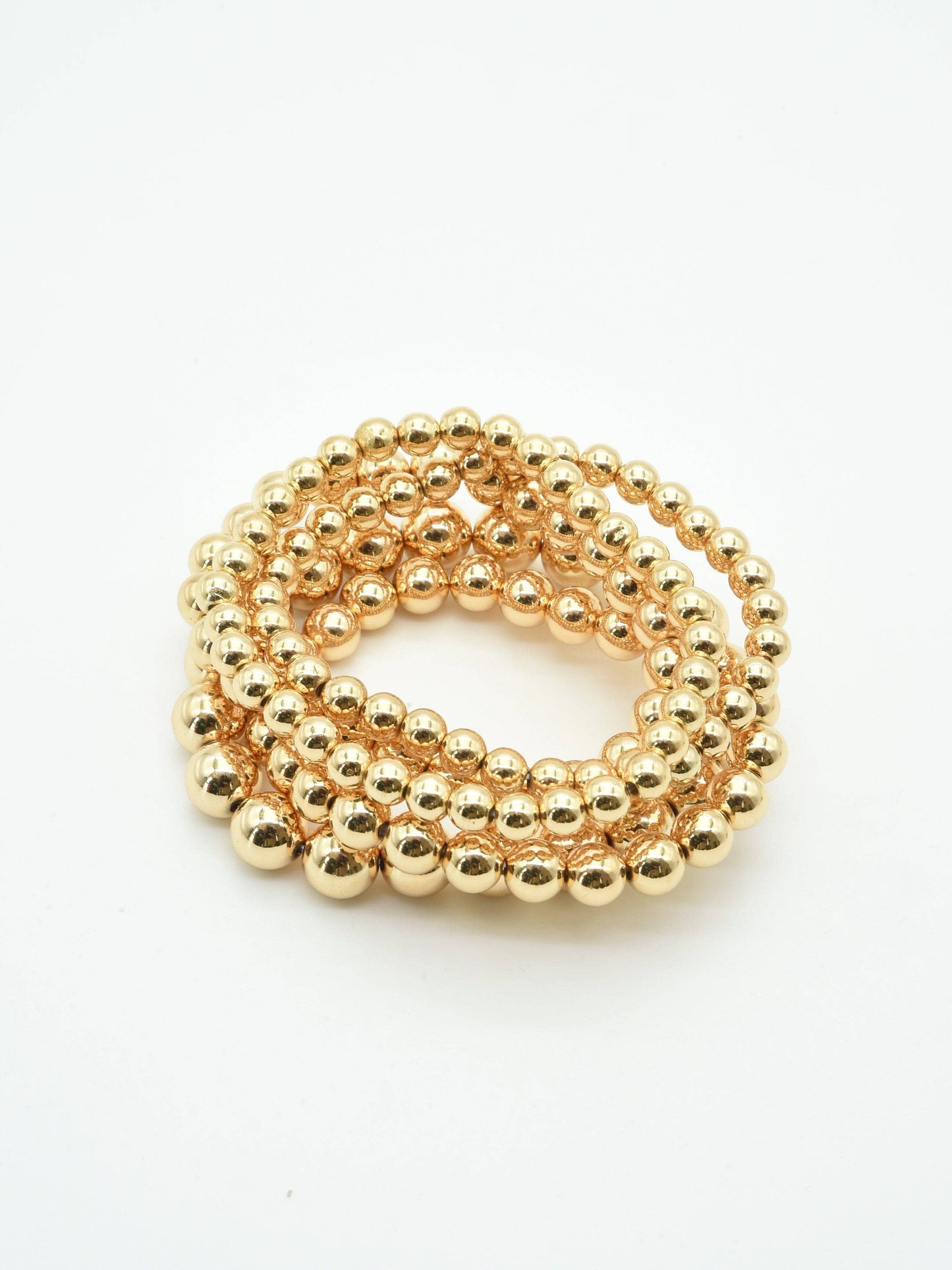 5 Piece Gold Stretch Bracelet Set