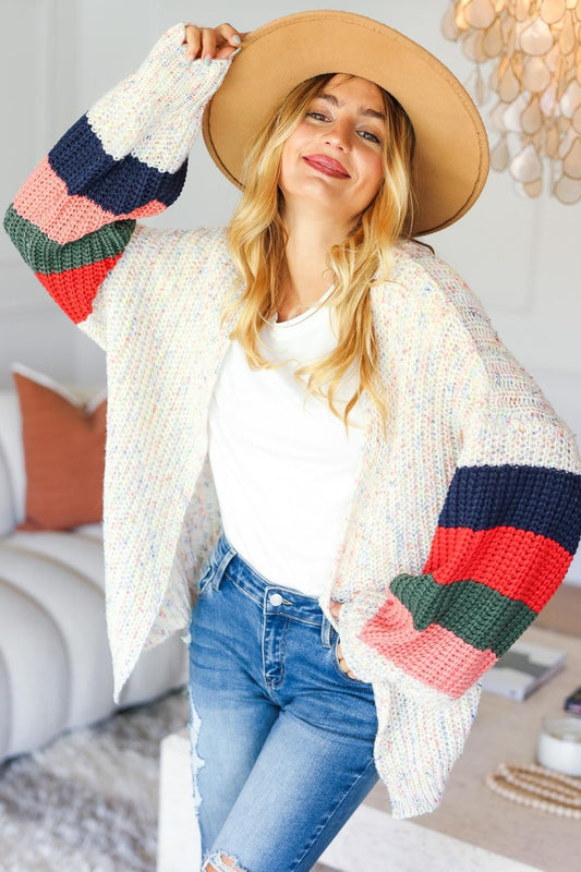 multi color cardigan sweater