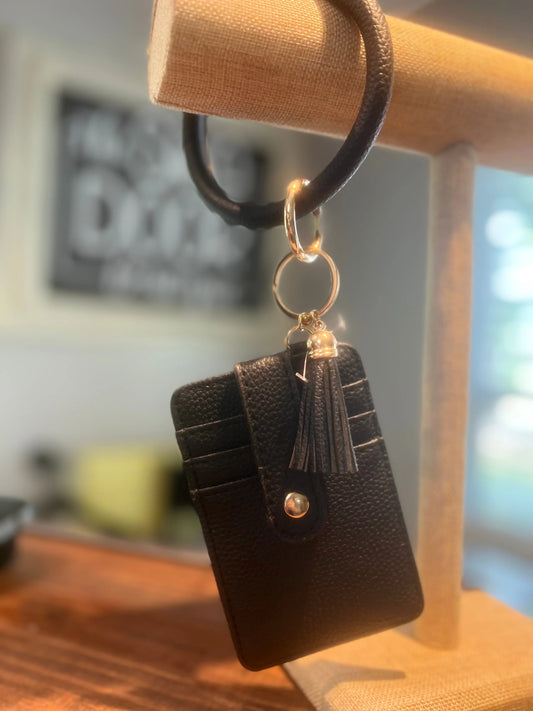 Black Wallet Keychain