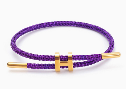 Adjustable Titanium Steel H Buckle Bracelet