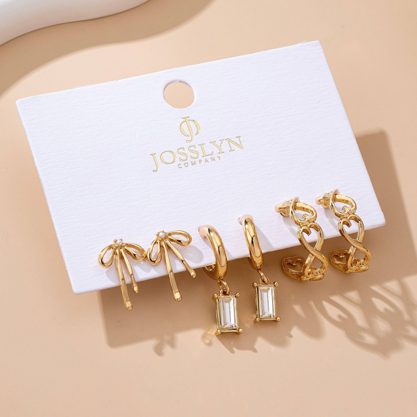 Trio Gold Earring Set