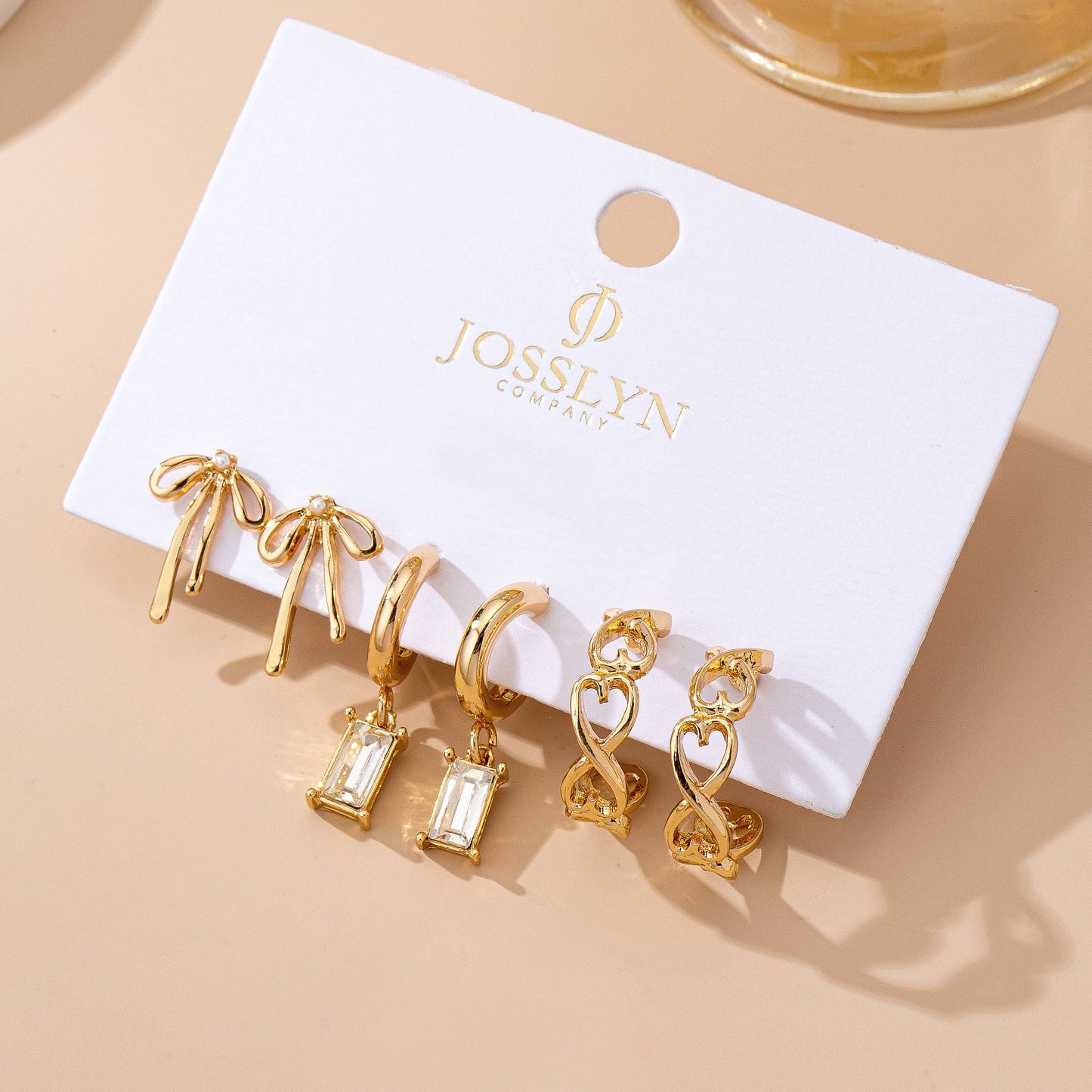 Trio Gold Earring Set