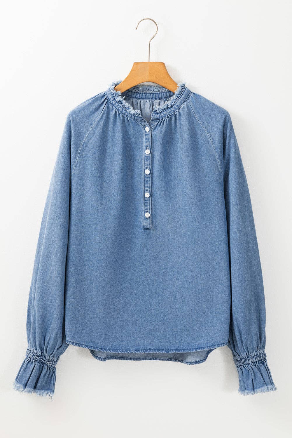 Buttoned Denim Top