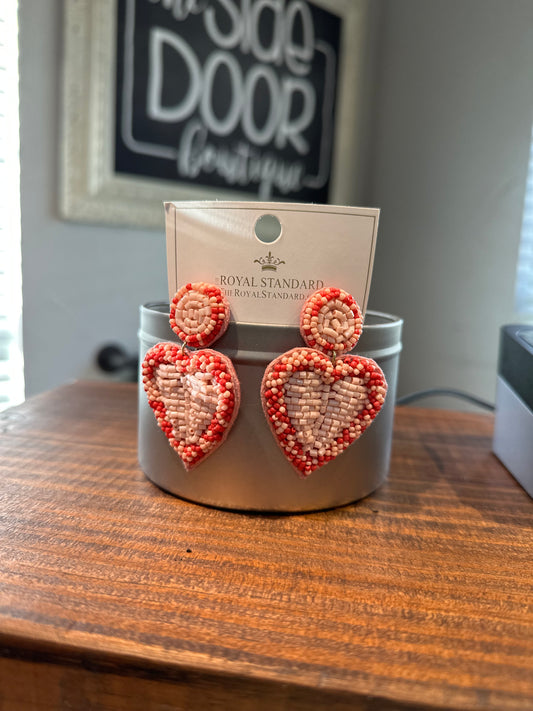 Heart Beaded Earrings