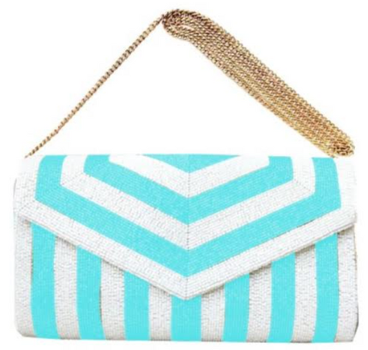 Striped Beaded Purse