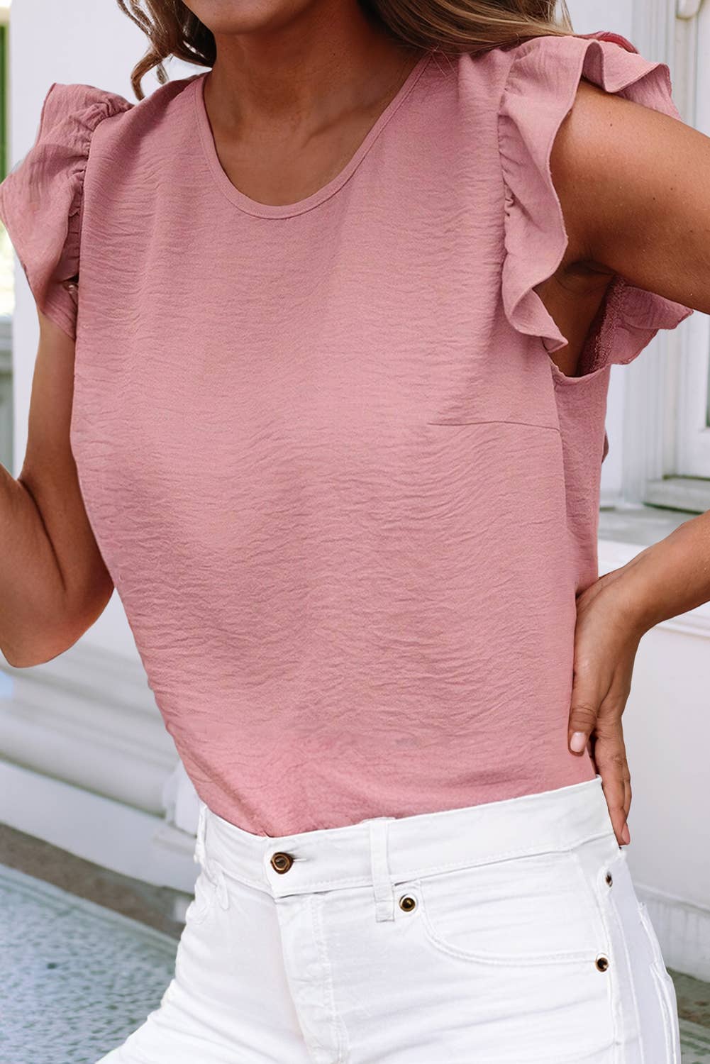 Bow Knot Open Back Blouse
