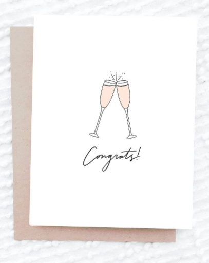 congrats champagne card