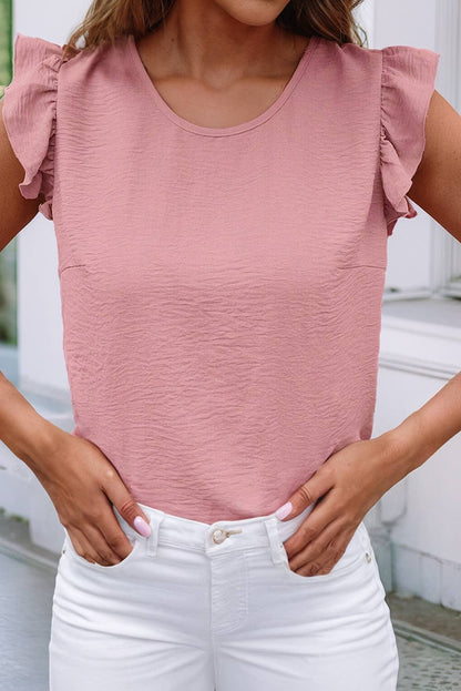 Bow Knot Open Back Blouse